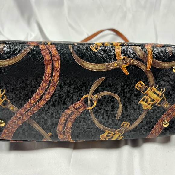 Ralph Lauren Black and Brown Tote with Distinctive Pattern - Excellent condition - Picture 3 of 7